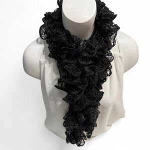 ✨ Handmade Ruffle Lace Scarf —‎ 56" — Soft, Lightweight & Flouncy